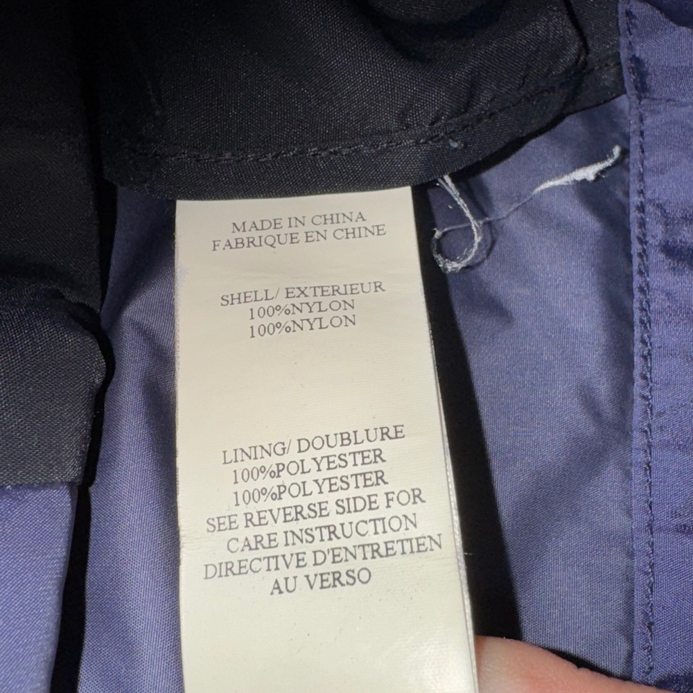 Theory Bomber Jacket Mens M Navy Blue Nylon Full Zip Mock Neck Zipper Cuffs READ - Picture 9 of 12